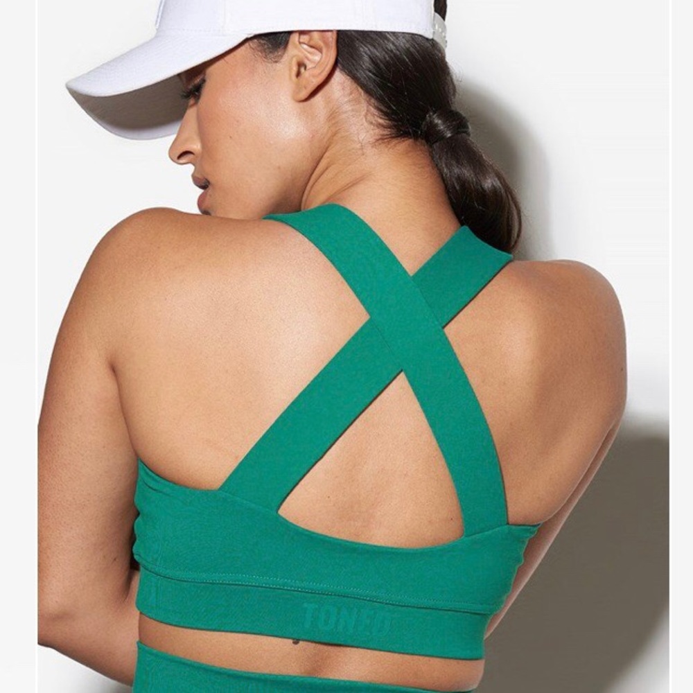 TONED Emerald Green High Support Sports Bra